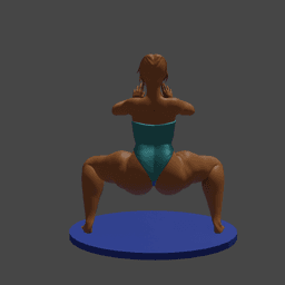 Thick Woman Performing a Kata v1 3d model