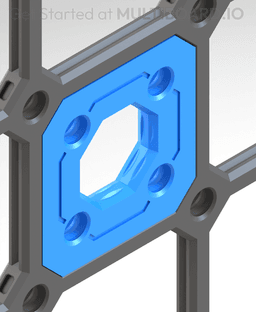 MultiHole - Small Threads - Square Plate Snap 3d model