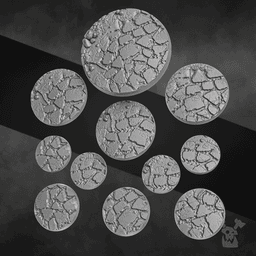 Decorative bases "Flat Stone" Set 3d model