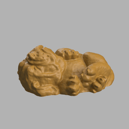 American bulldog sleeping 3d model