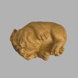 American bulldog sleeping 3d model