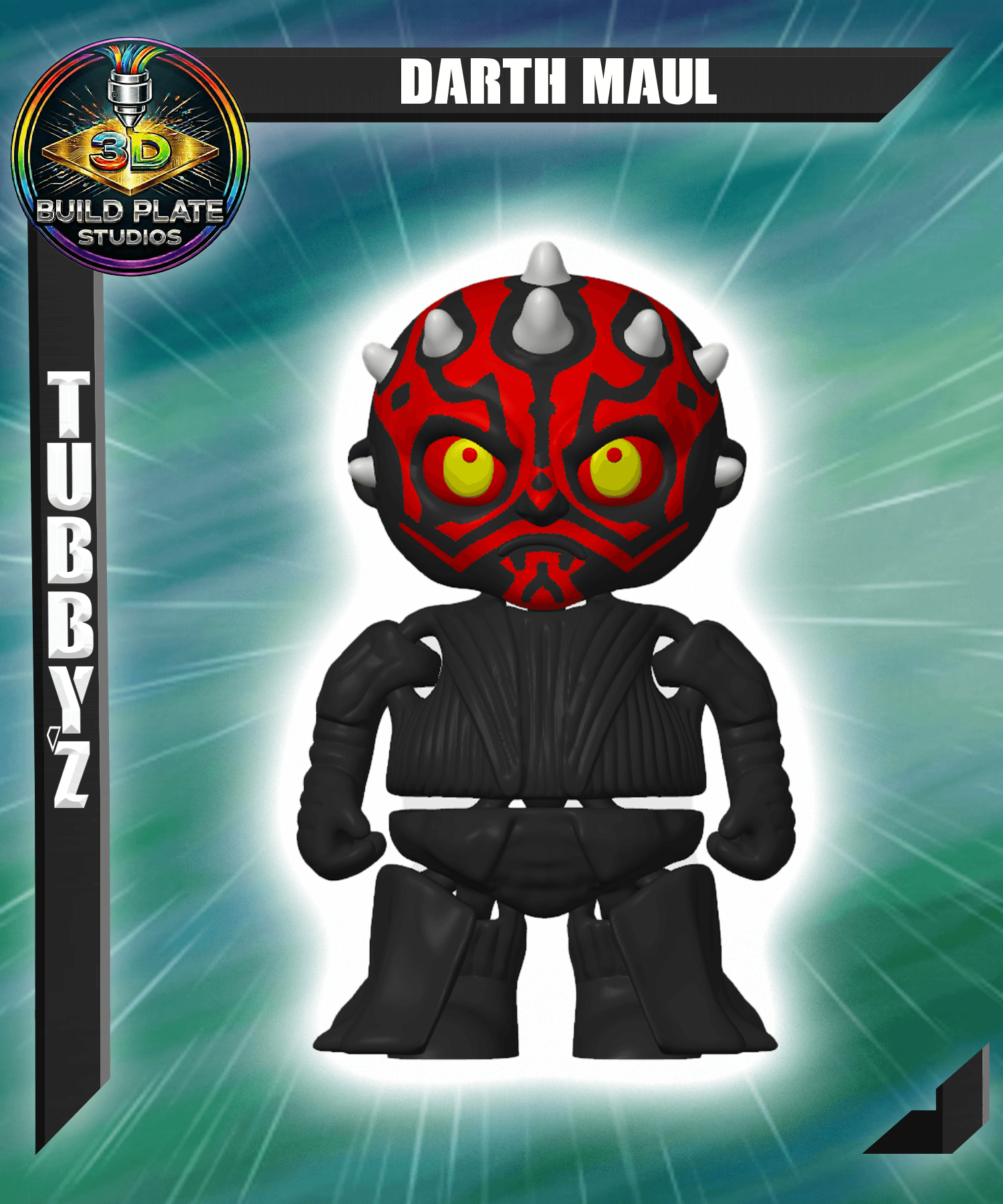 STAR WARS Darth Maul Multicolor Flexi Print-In-Place 3d model