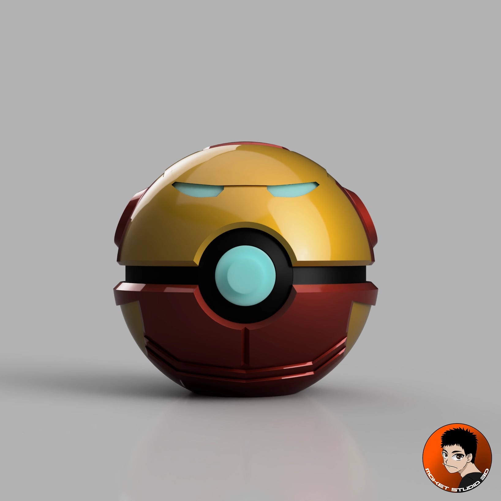 Iron Man Pokeball 3d model