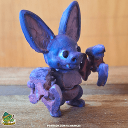 Bat | Flexi print-in-place + Keychain | Multicolor 3d model