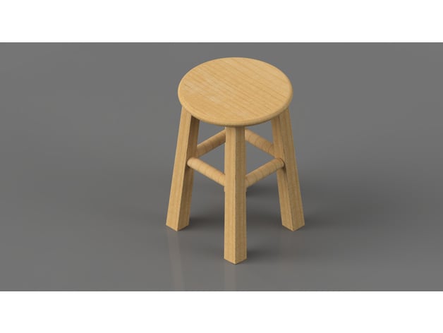 Simple Barstool Model 3d model