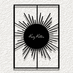 minimalistic sun WALL ART HOME DECOR 3d model