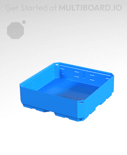 2x2x0.5 CU - Simple Walls - Multibin Shell 3d model