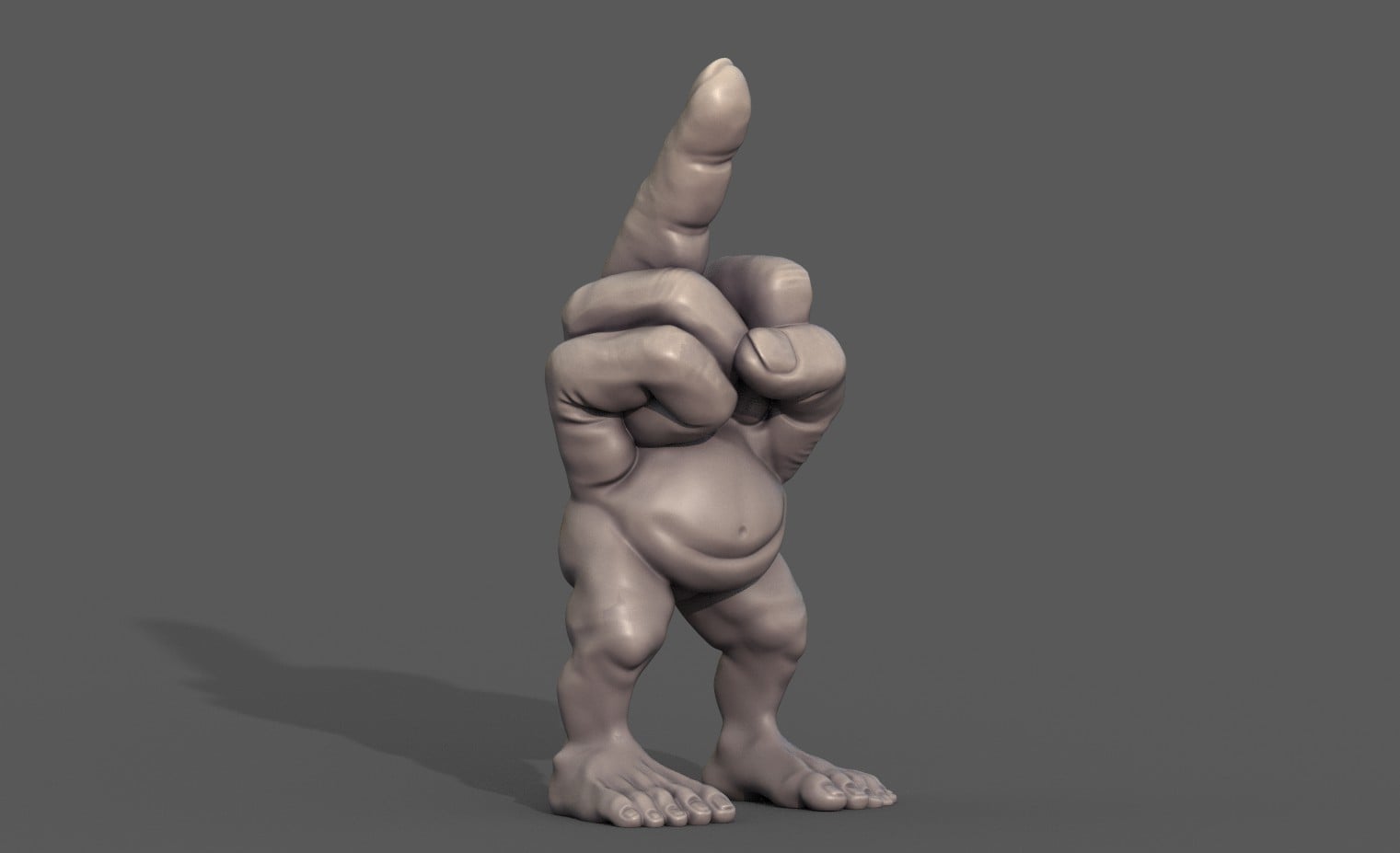 Middle Finger Hand Guy 3d model