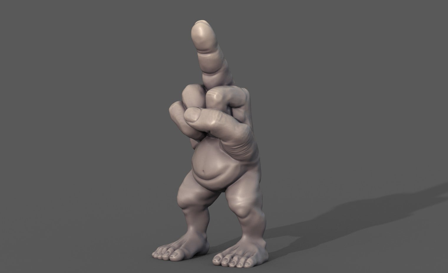 Middle Finger Hand Guy 3d model