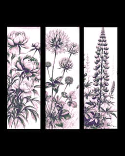 Botanical Beauty - Set of Bookmarks of Flowers 3d model