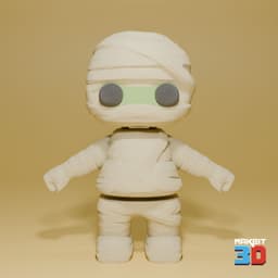 3D Printable Spooky Articulated Mummy 3d model