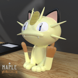 052. Meowth - Basic & Ornamental - Pokemon 3d model
