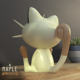 052. Meowth - Basic & Ornamental - Pokemon 3d model