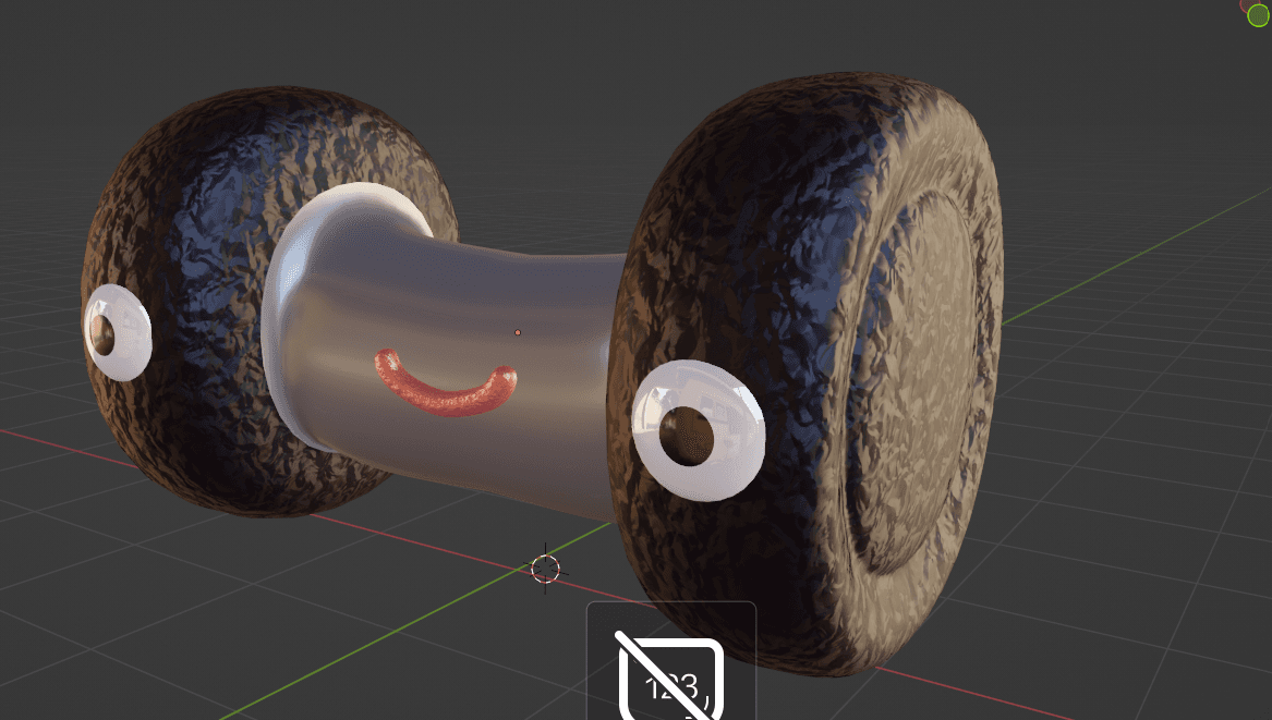 pesa de jim con cara cursed 3d model