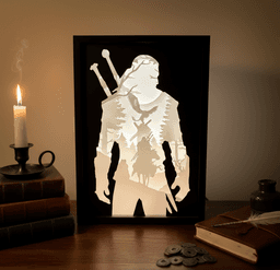 The Witcher Shadow Box 3d Lamp 3d model