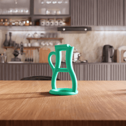 Line Art Hollow Pitcher Vase 3d model