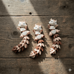 Cute Flexi Baby Squirrel Toy / Keychain- FREE 3d model