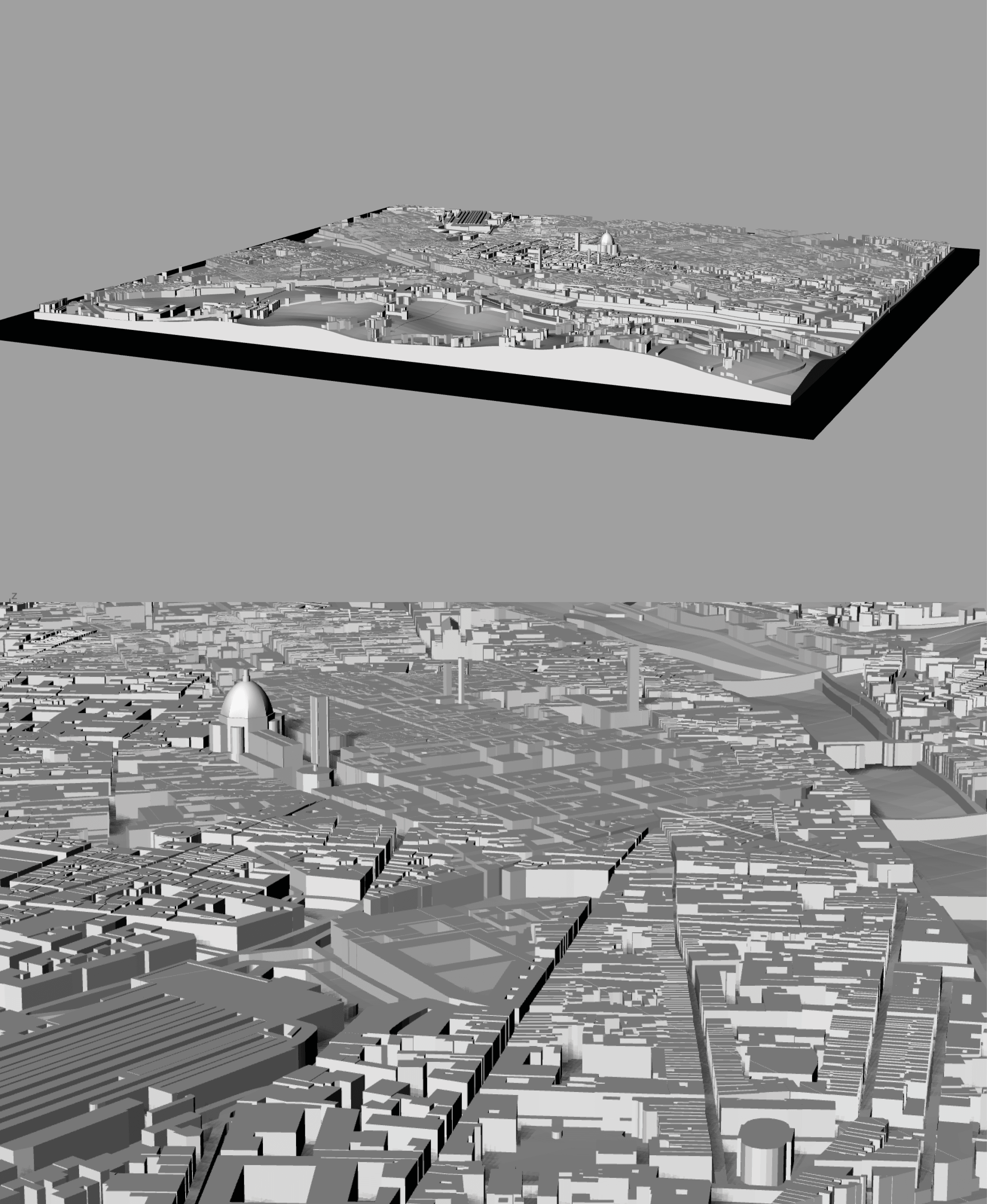 FLORENCE, Skyline 3d map 3d model