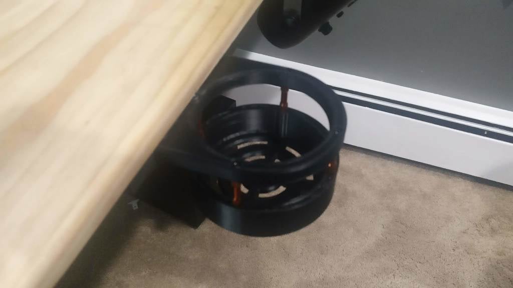 Under desk Sliding Cup Holder 3d model