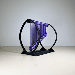 Pendulum Wave Toy with 3 pendula sets 3d model