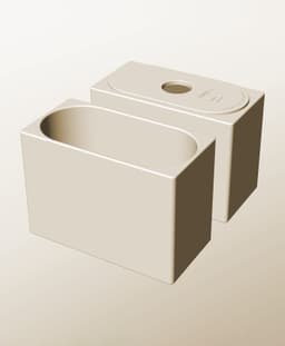CX96-150-P Pierced container modular stackable module bin box 3d model
