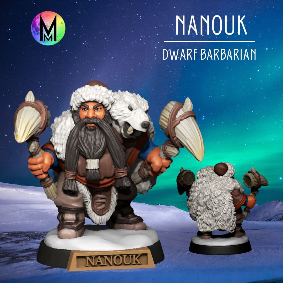 Dwarf Fighter / Ranger - Nanouk the Dwarf Fighter / Ranger 3d model