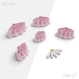 Spring Polymer Clay Cutter Package, 5 Models, 2 Cutter Version, 5 Sizes Included, No: 1092 3d model
