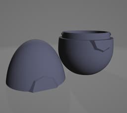 Blank Egg, Two Versions 3d model