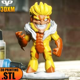 X-Men Sabretooth Chibi STL for 3D Printing ChibiSTL 3DXM 3d model