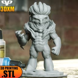 X-Men Sabretooth Chibi STL for 3D Printing ChibiSTL 3DXM 3d model