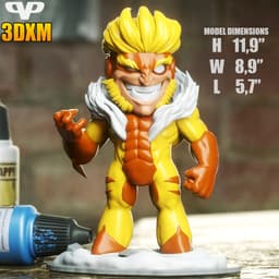 X-Men Sabretooth Chibi STL for 3D Printing ChibiSTL 3DXM 3d model