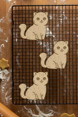 Cute Cat Cookie Cutter, Biscuit Cutter 3d model