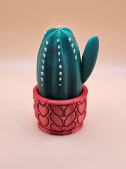 Plant Pot and cactus 3d model