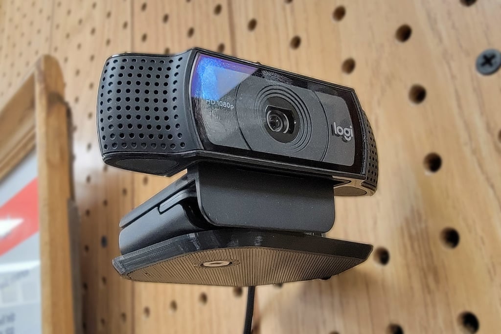 Webcam Pegboard Mount 3d model