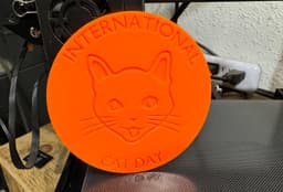 International Cat Day Coaster 3d model