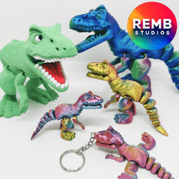 Flexi T-Rex Dinosaur | Articulated Trex NO support 3d model