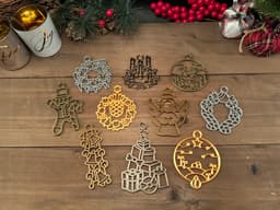Christmas Ornaments - Linework - 2023 3d model