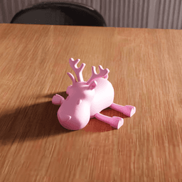 Chibi Style Kawaii Reindeer Holiday Figurine 3d model
