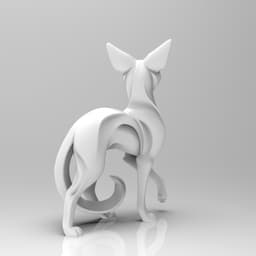 Mystical Cat minimalist sculpture 3d model