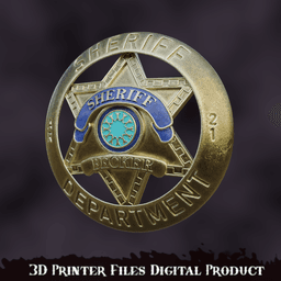 Silo Sheriff Backer Badge 3d model