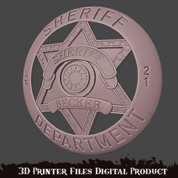 Silo Sheriff Backer Badge 3d model