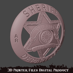 Silo Sheriff Backer Badge 3d model