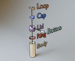 The Best Owala Inspired Lib Balm Keychain 3d model