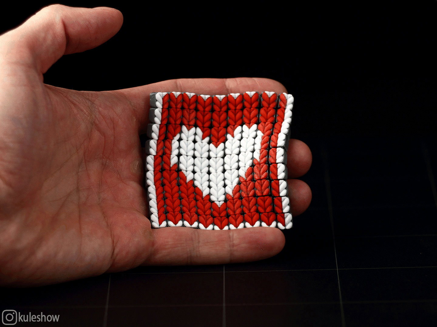 Knitted Flexible Fabric Patch 9x9 3d model