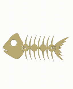 Articulated Fish Fossil 3d model