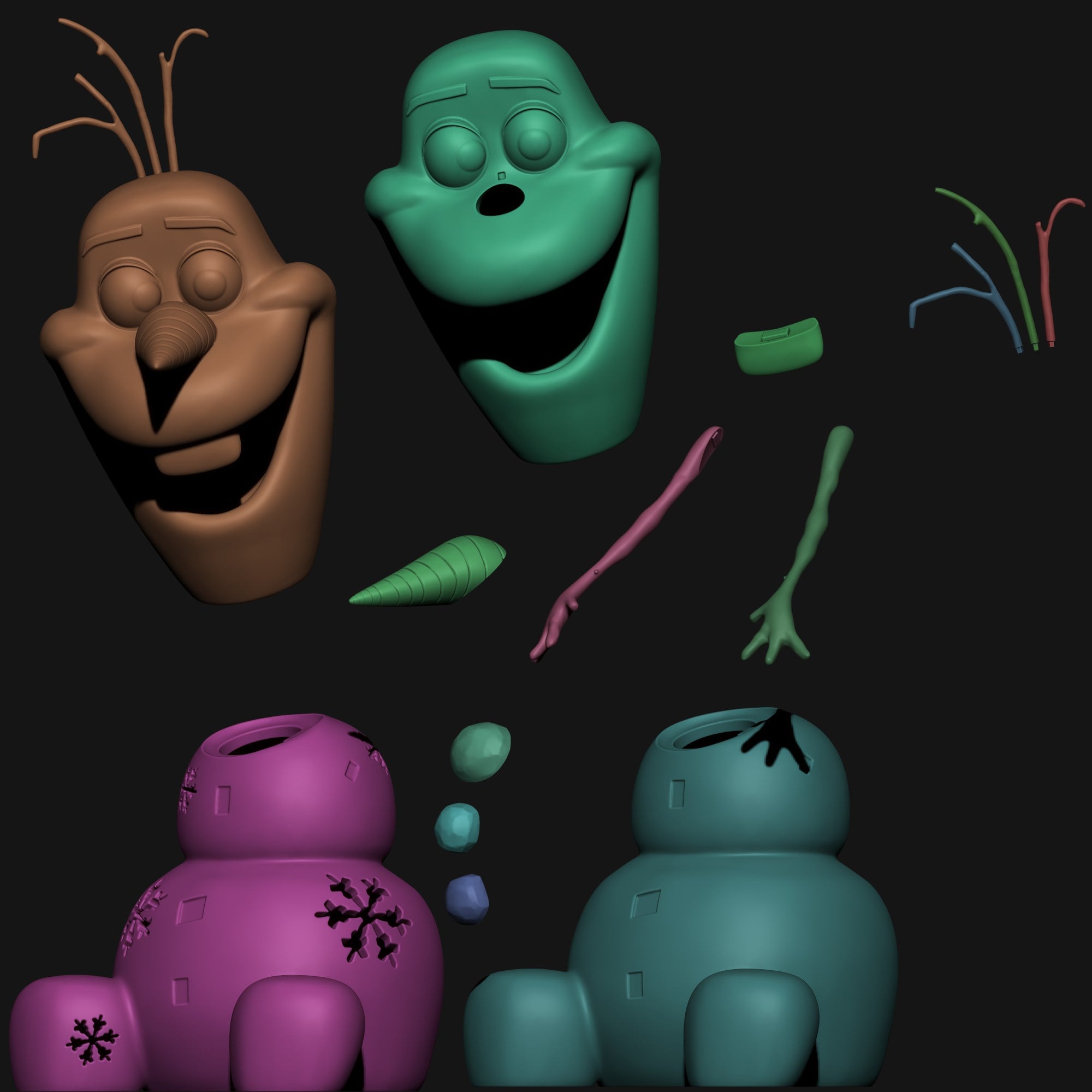 Olaf the Snowman 3d model