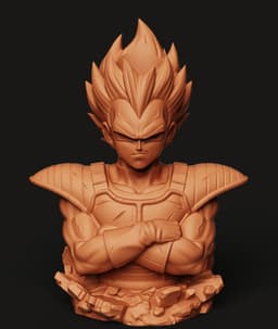 Vegeta DBZ Bust Multi-Color 3MF | Anime Figure | Bambu Ready 3d model
