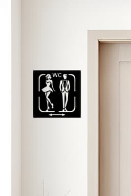 WC, Toilet Sign, Restroom 3d model