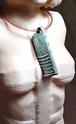 Small Water Stone Pendant 3d model