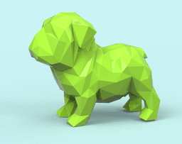 Low poly Bulldog 3d model